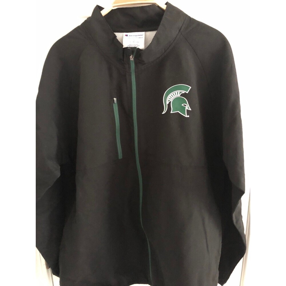 Champion Michigan‎ State Spartans Jacket Full Zip Large Black NWOT